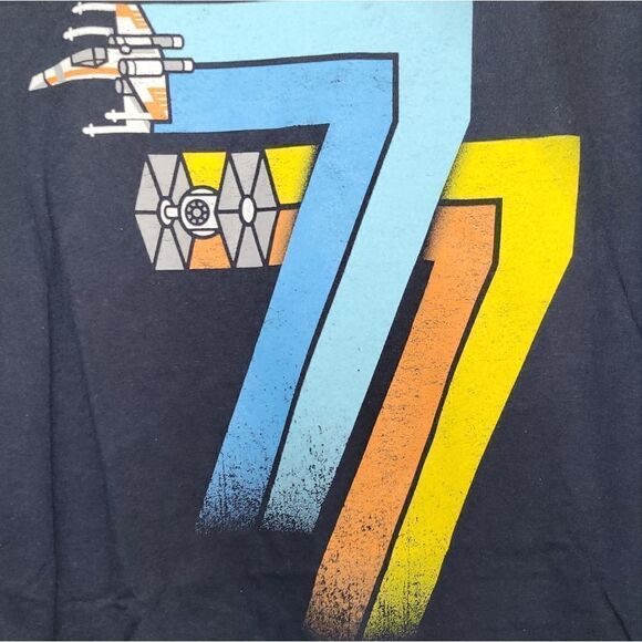 Star Wars TeeFury 77 Graphic Print Crew Neck Tshirt Mens Adult Size XL - Picture 2 of 4